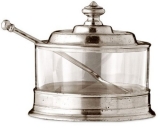Pewter Jam Pot with Spoon CT953