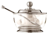 Pewter Jam Pot with Spoon CT956