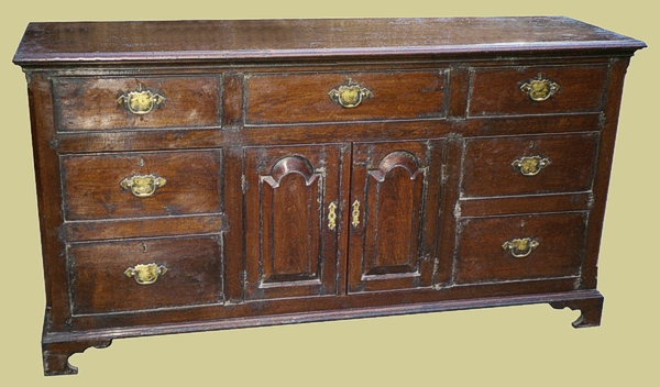 7 Drawer Sideboard Dresser Oak