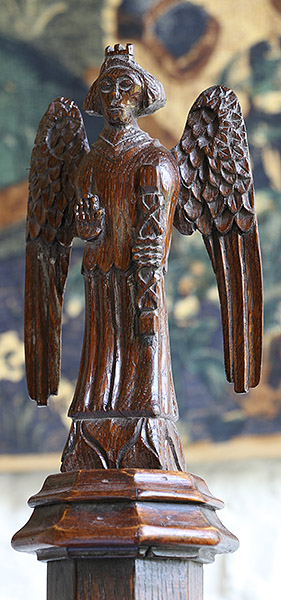 replica 15th century carved oak angel