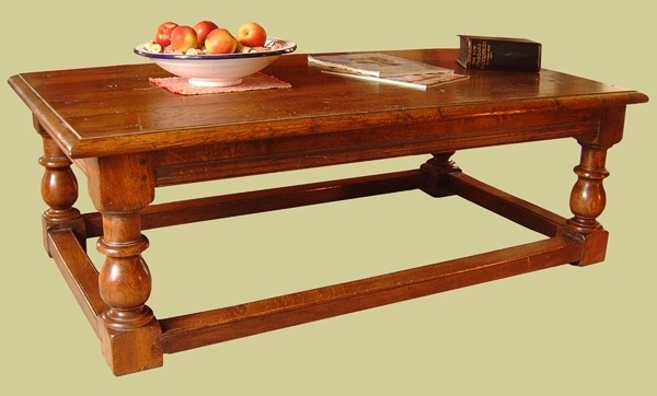 Oak baluster & peg coffee table