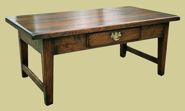 Fruitwood tapered leg coffee table