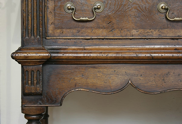 Montgomeryshire oak potboard dresser detail