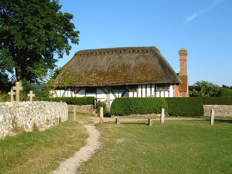 Clergy House, Alfriston, from the village Tye