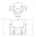 91cm wide dining table