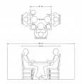 91cm wide dining table