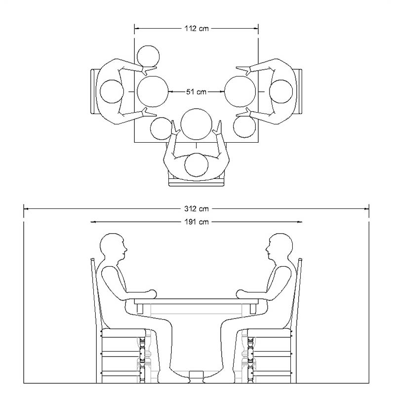 Ideal Dining Table Width, The Distance From The Center Of A Round Table Top