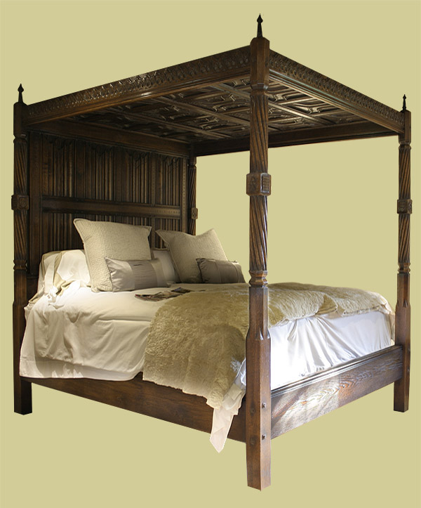 Four Poster Bed Oak Tudor Style