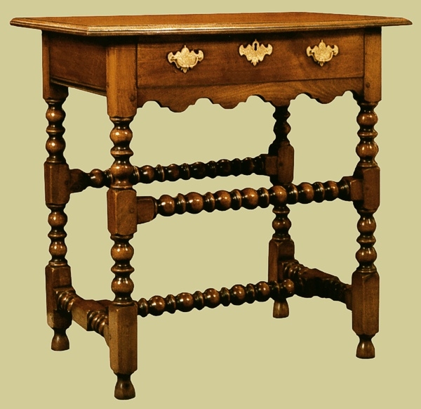 Fruitwood shaped rail side table