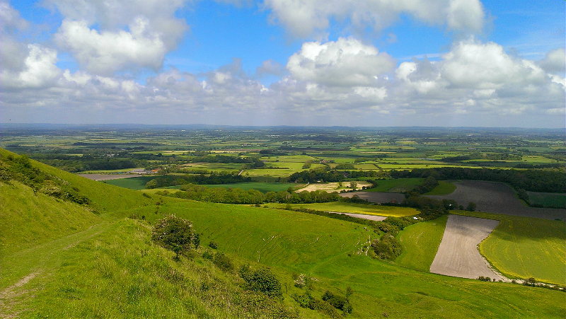 This is East Sussex, from Bo Peep Hill, on The South Downs Way