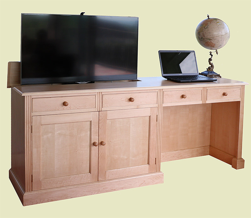 Maple desk and TV cabinet