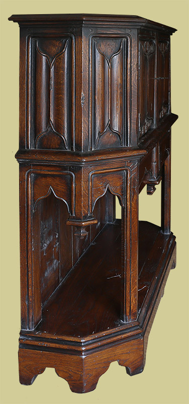 16th century style oak livery cupboard
