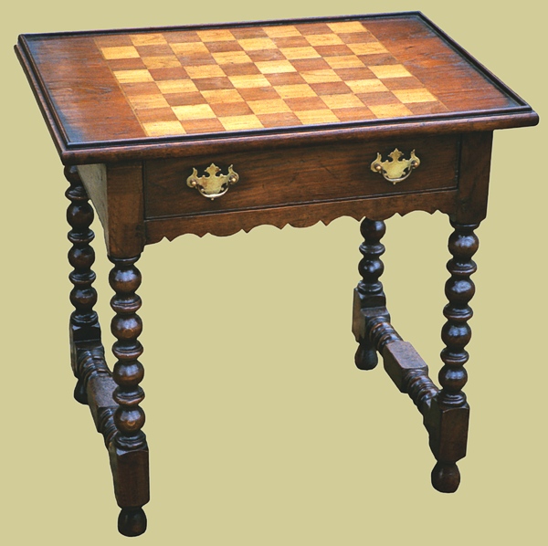 Fruitwood Games Board Side Table