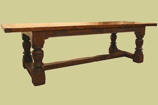 Heavy oak refectory table