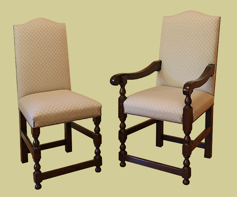 New product added to our Chalvington range, bespoke period style oak dining chairs