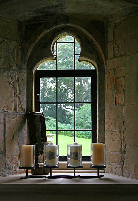 14th century stone trefoil window