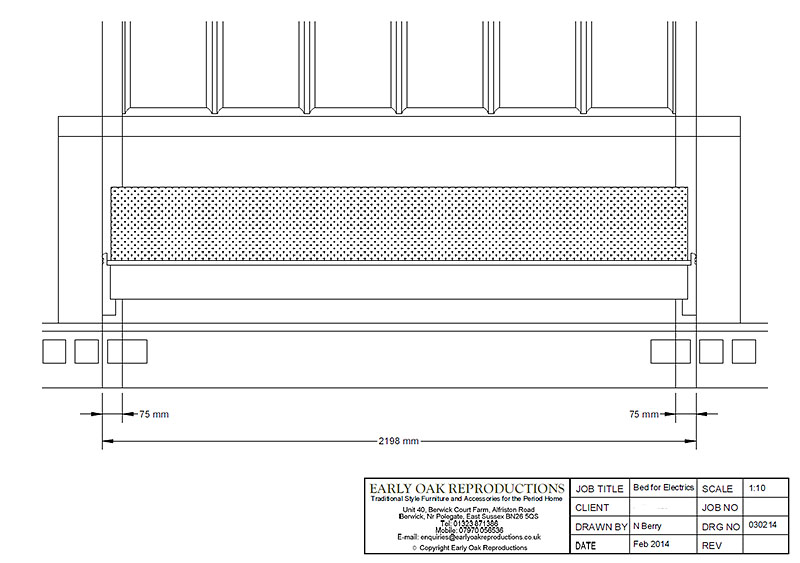 Diagram to alter electrics prior to installation of chapel bed