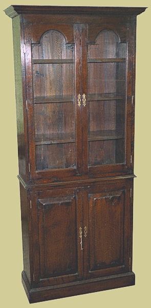 Oak Narrow Display Cabinet