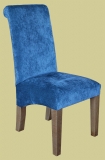 Modern style oak upholstered side chairs