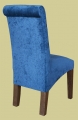 Rear view of modern oak upholstered chair to suit traditional heavy oak furniture.