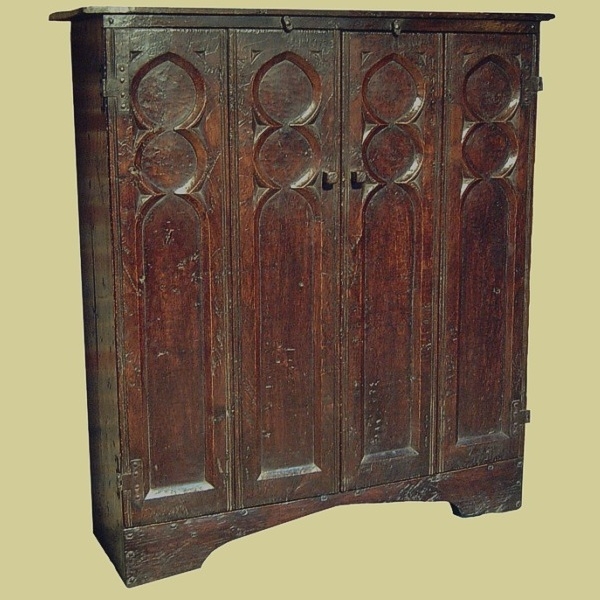 Oak Tudor Style TV Cupboard