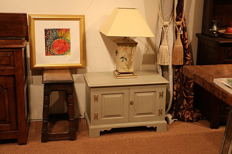 Hand painted low storage cupboard
