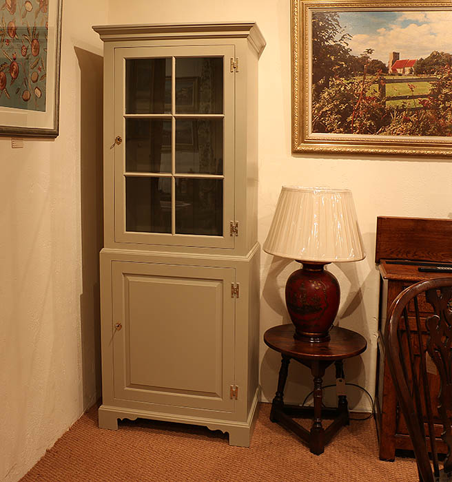 Hand painted glazed display cabinet