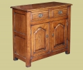 Bespoke period style 2-drawer, 2-door oak dresser base.