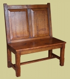 Raked Back Oak Dining Settle