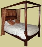 18th century Georgian style handmade oak four poster bed