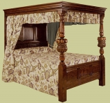 Reproduction Jacobean Style Handmade Oak Four Poster Bed