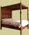 Bespoke handmade 16th century Tudor bed in true 4-poster style.