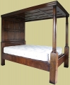 Specially designed and handmade solid oak 4-poster tester bed.