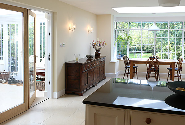 Long traditional style sideboard type oak dresser in modern interior of our clients smart 1930