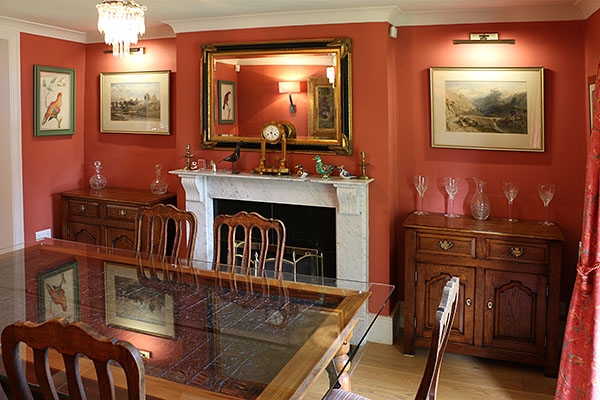 Bespoke oak dresser bases in Sussex period dining room