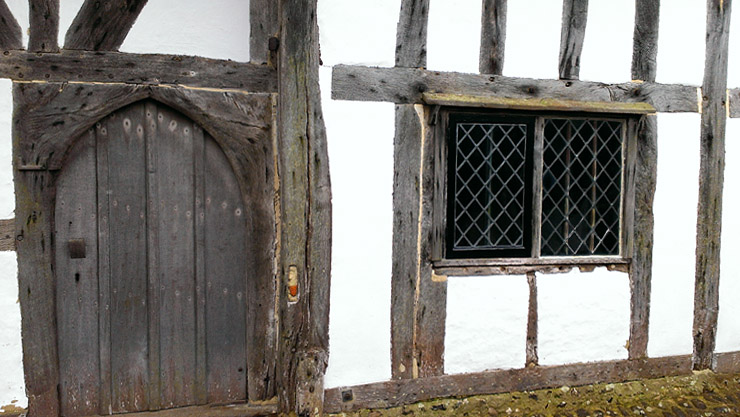 The Clergy House, Alfriston, the north facing lancet head doorway