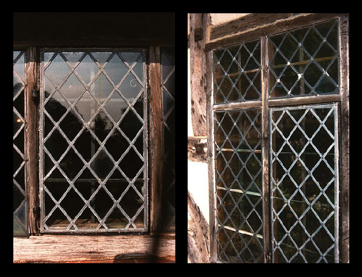 Beautiful diamond leaded windows at Alfriston Clergy House