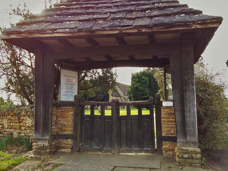 Cowfold church lychgate, whole image