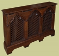 3 panel Gothic style oak radiator cover.