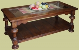 SPECIAL PRICE Glass Top Coffee Table Oak Potboard