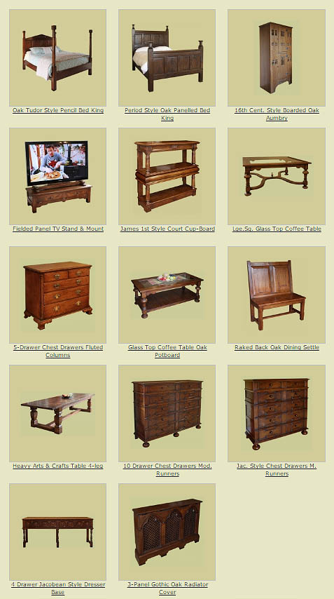 New reproduction oak furniture products