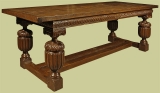 16th century Elizabethan style carved oak refectory table