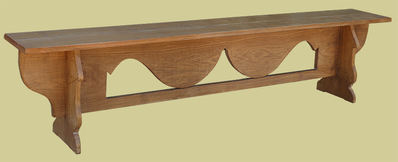 Mid 16th century style oak bench or form