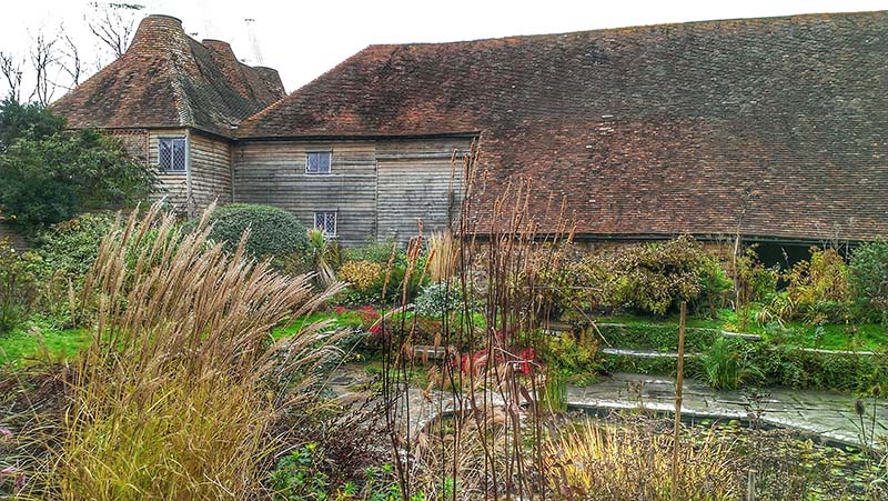 The Great Barn and Oast House of Great Dixter