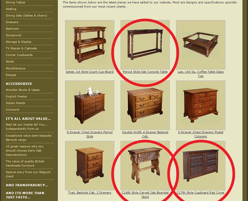 Latest products added to our furniture portfolio