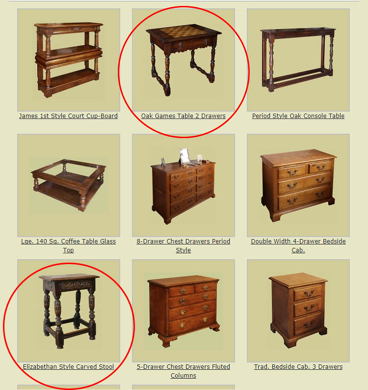 New products added to our bespoke early oak reproduction furniture portfolio