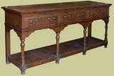 Antique style oak potboard dresser base