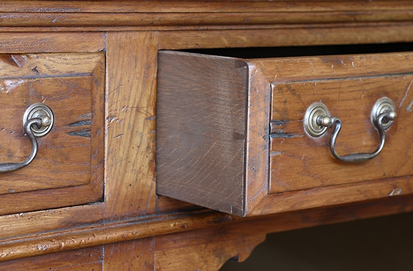 Oak dresser base period style hand cut drawer dovetails