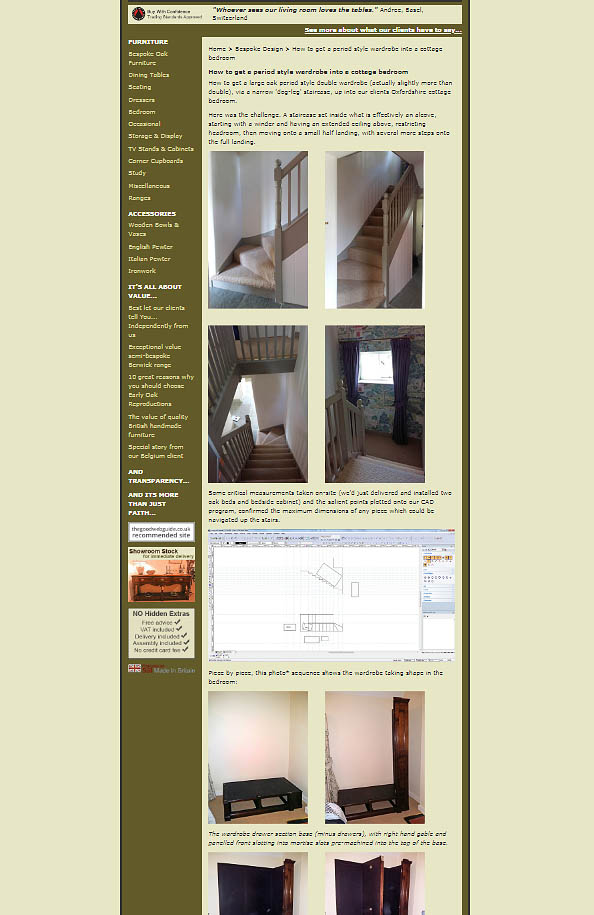 Screenshot of wardrobe blog