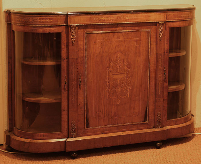 Antique Victorian walnut credenza